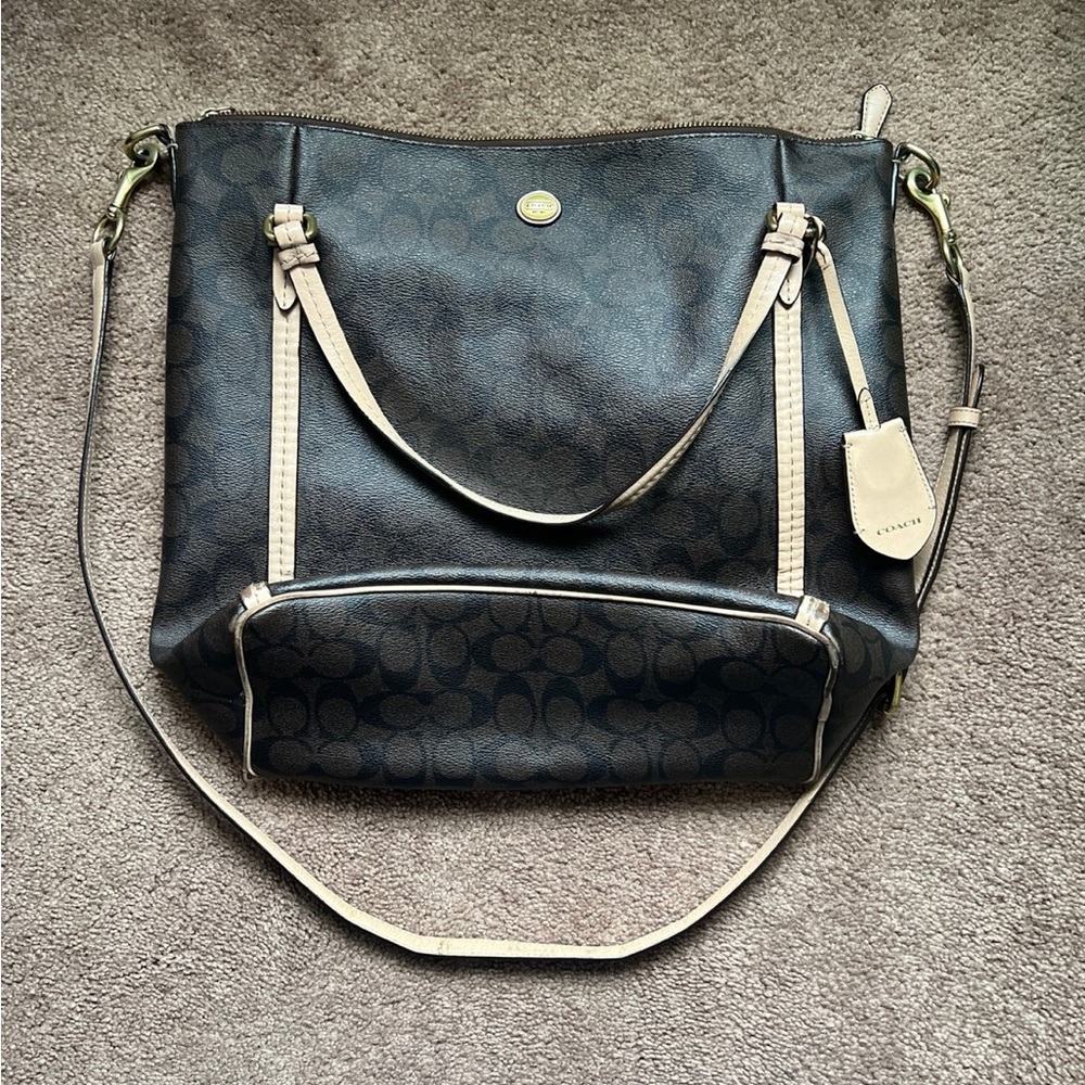 Large Signature Coach Crossbody